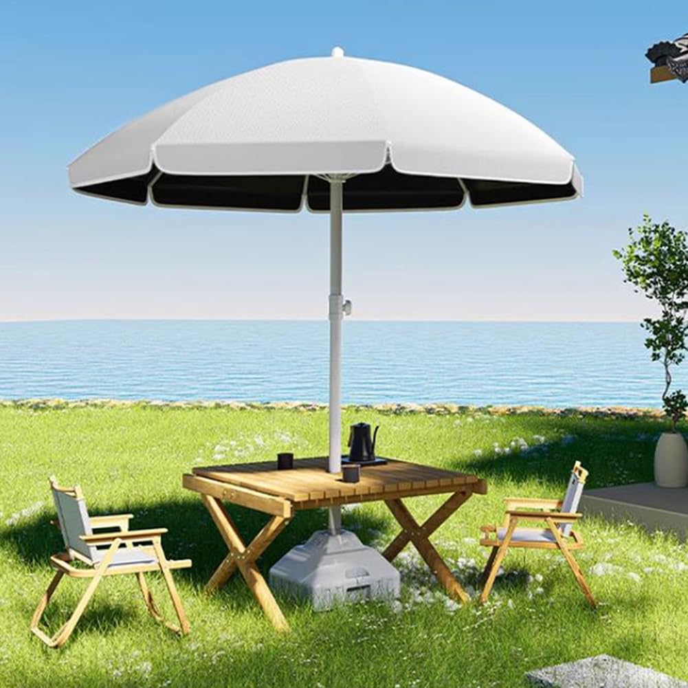 Ombrellone da tavolo da mercato per esterni, 2/2,2/2,4/2,7/3 m, UPF 50+, portatile, rotondo, per giardino, cortile, piscina, spiaggia