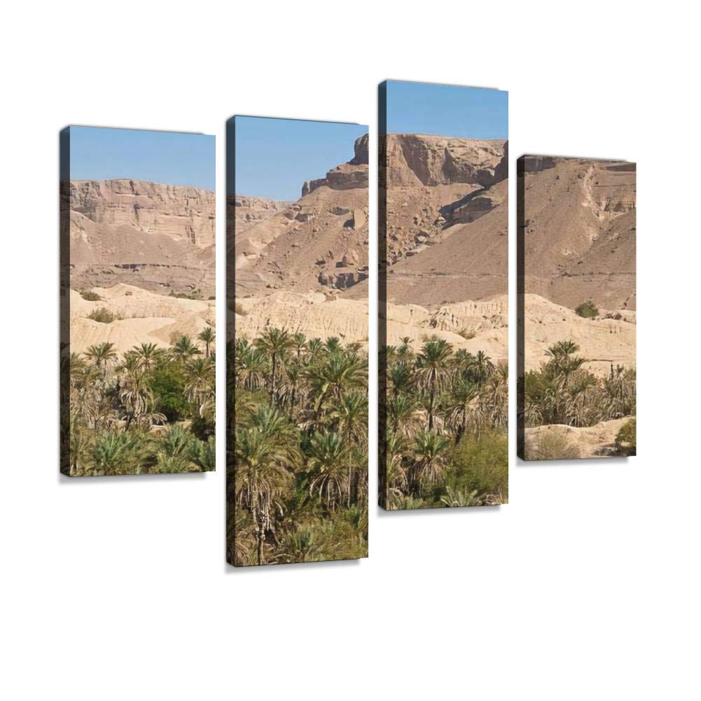 Wadi Doan Canvas Print Artwork Wall Art Pictures Framed Digital Print Abstract Painting Room Home Office Decor Ready to Hang 4 Panel