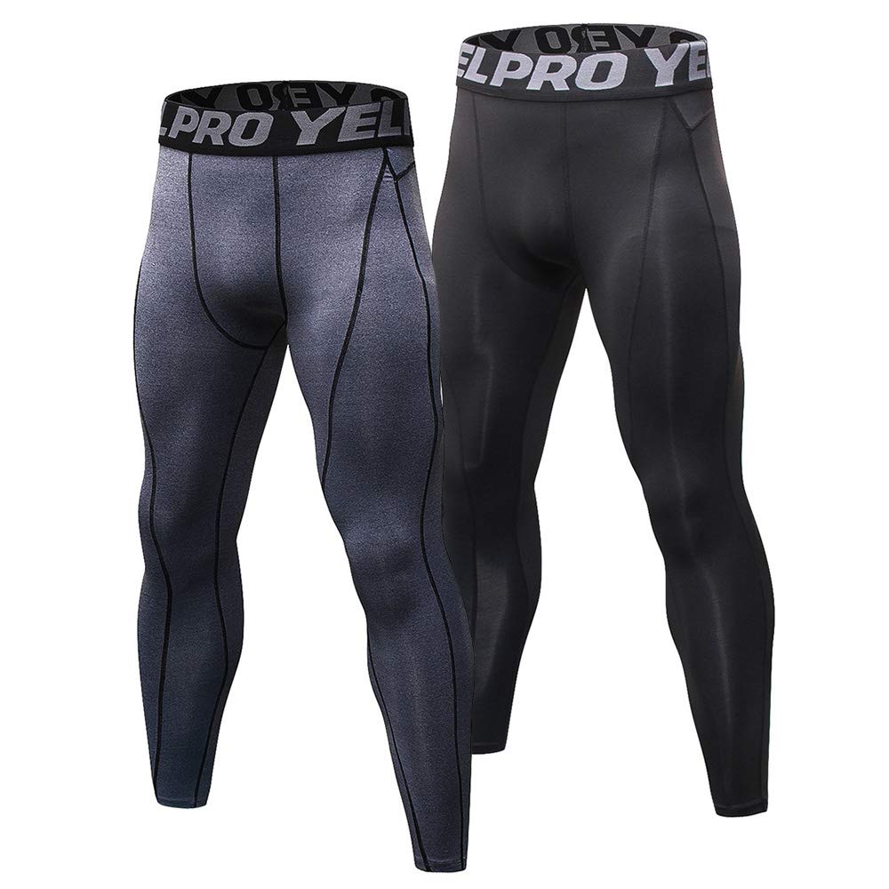 2 Pack Men Quick Dry Running Leggings Compression Tights Gym Training Fitness Sport Trousers Leggings Male Underwear-image-26