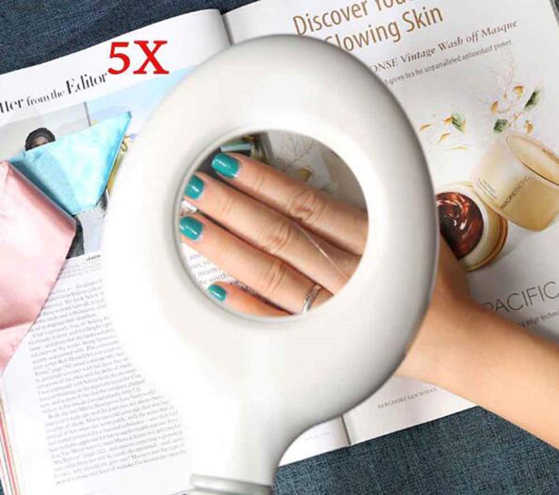 5X Grande loupe Support-loupe Lampe Lampe de Travail Support de Montage Pince Mains Libres Lampe loupe avec 74 lumières LED à économie d'énergie