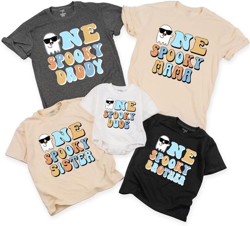 Camisas de Halloween personalizadas a juego para la familia, feliz cumpleaños familiar, espeluznantes camisas de Halloween para niños y niñas, bebés