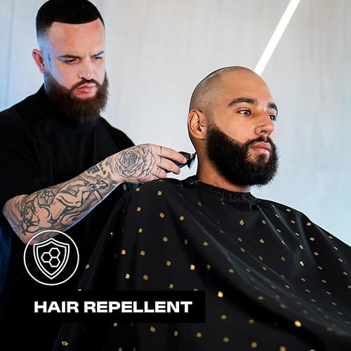 Miniatura 6 de Barber Strong The Barber Cape - Funda para corte de pelo para hombres, material repelente y reductor estático, tela resistente al agua