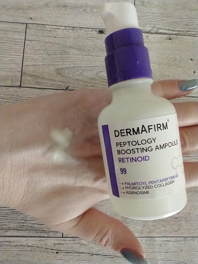 DERMAFIRM Peptology Retinoid Ampoule - GLASS SKIN with Peptides & Niacinamide - Anti Aging Face Serum for Pore Minimizer, Skin Texture Improvement & Wrinkle Reducer - Korean Skincare 30ml