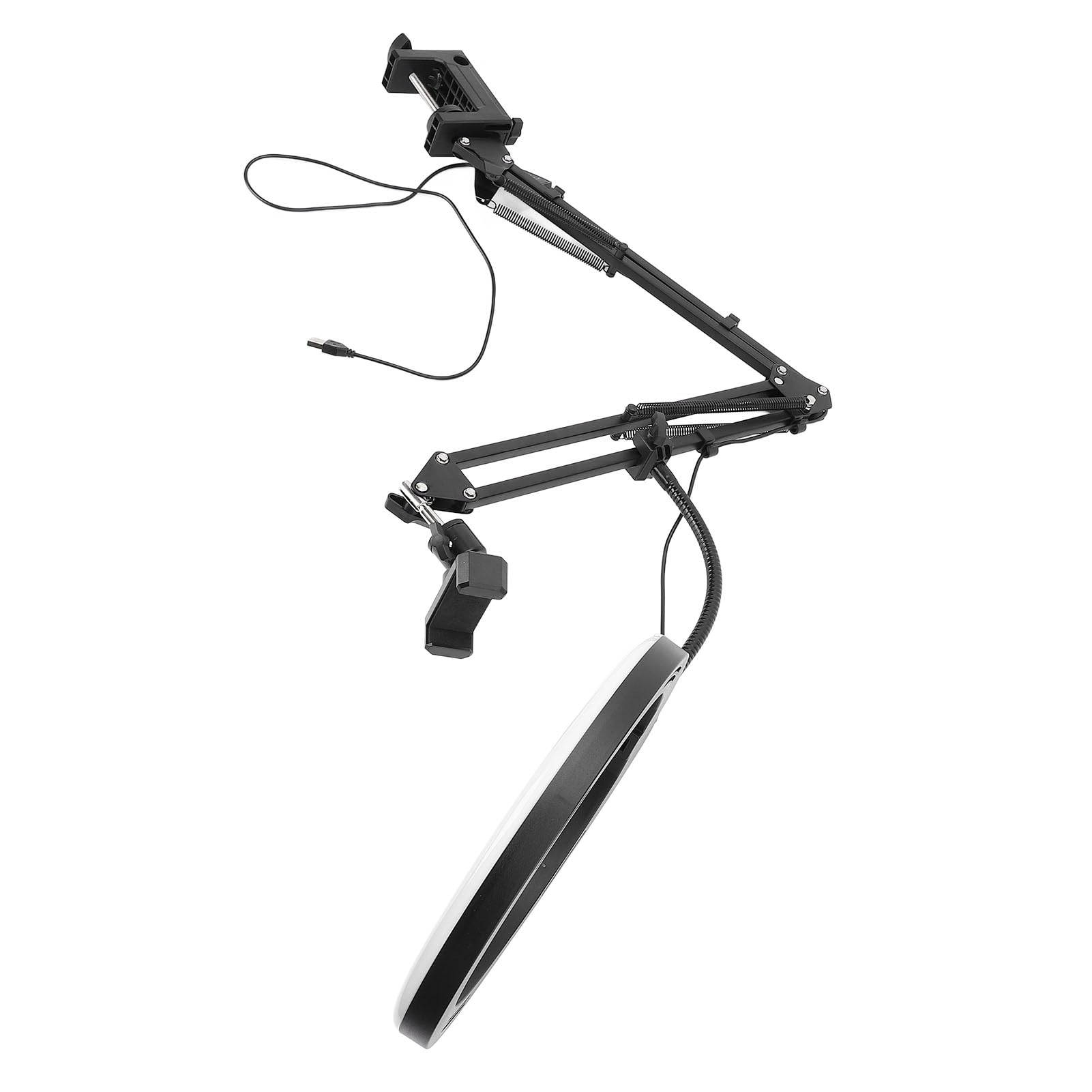 LED Ring Light Regolabile 360°, 3 Temperature di Colore, per
