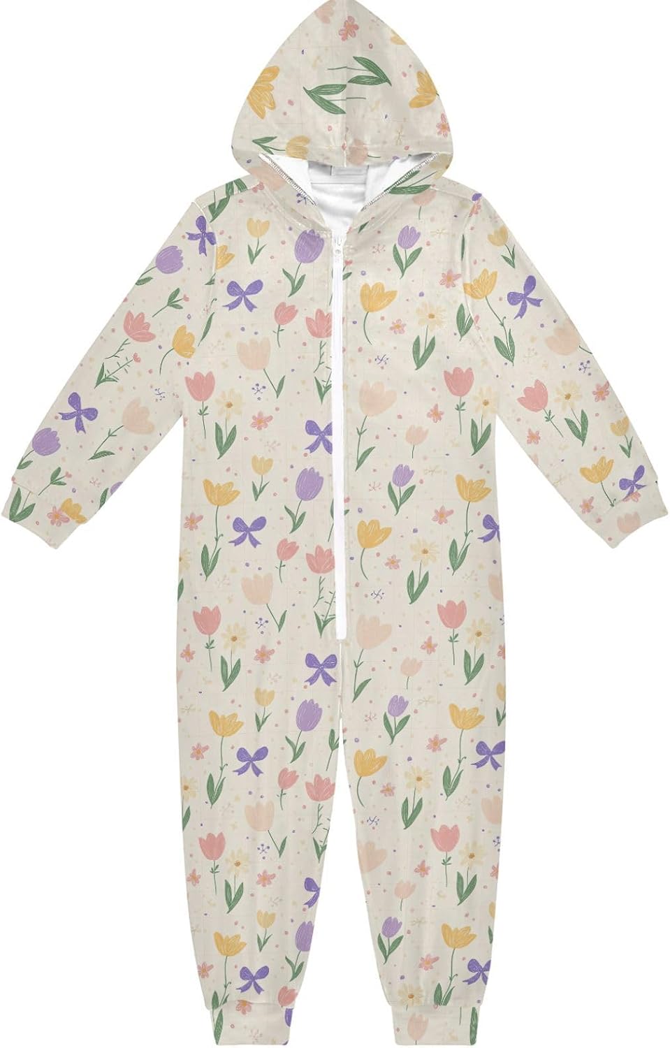 Onesie Pajamas Long Sleeve Hooded Loungewear Sleepwear for Christmas Home 4-14Y