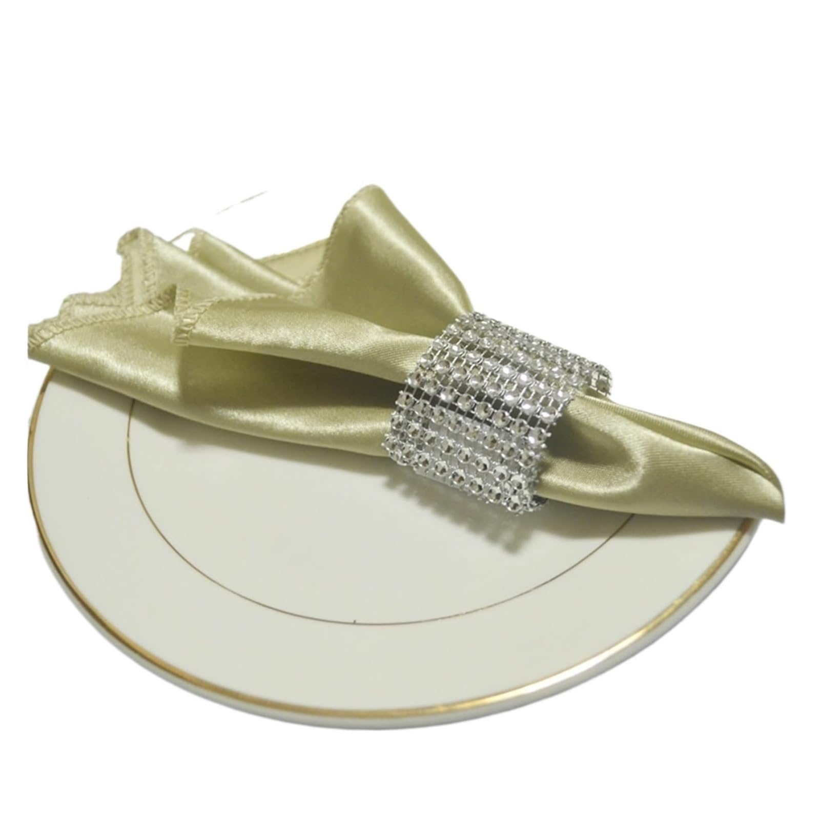 Cotton Table Napkins, Satin Cloth Table Napkins Multicolor 30x30 Cm(Champagne)