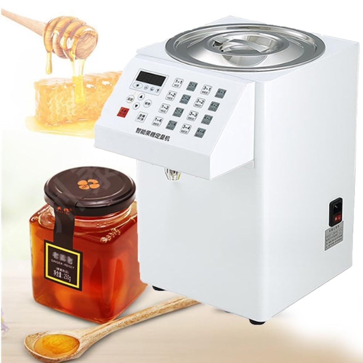 IUYytEW Automatic Fructose Dispenser, 8L Capacity, 360W Commercial Syrup Dispenser For Milk Tea And Soft Drinks, Quantitative Liquid Control Machine