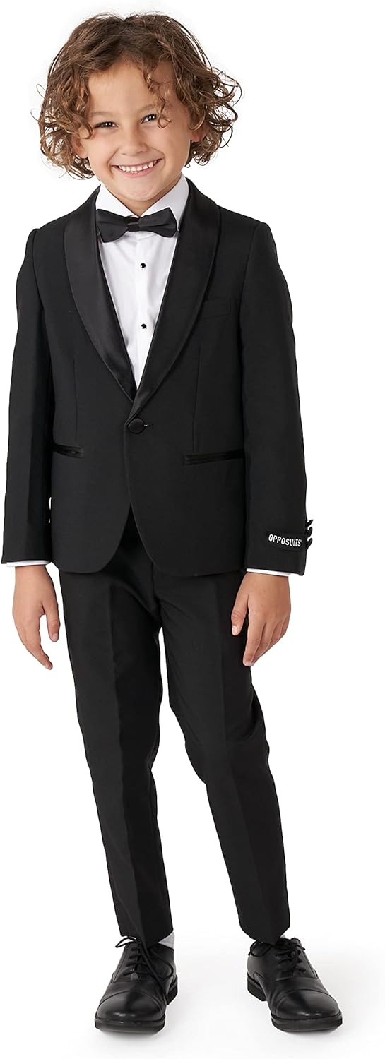 Opposuits Classic Tuxedo for Kids - White and Black Tuxedo for Boys - Aged 2-8 Years - Comes with Jacket, Pants and Bow Tie: Clothing, Shoes & Jewelry