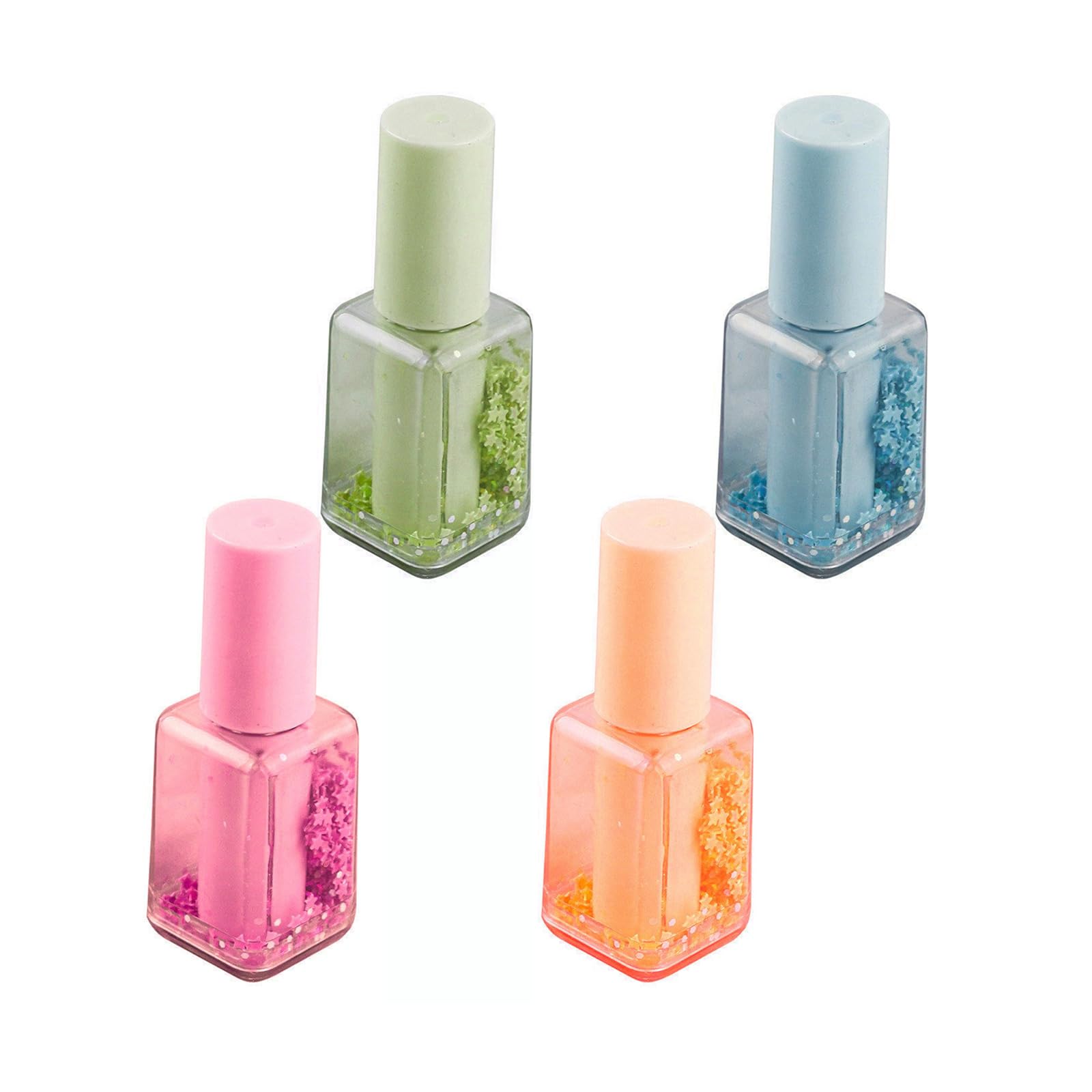 4 Pcs Nails Polish Shape Highlighter Pen Drawing Pen Highlighter Markers Highlighters Set Stationery Supplies for School