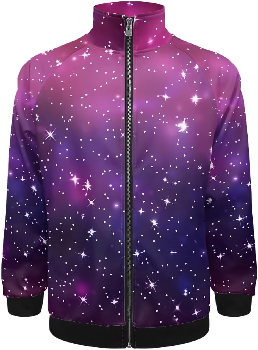 FUSURIRE Men's Varsity Jackets Full Zip Casual Bomber Jackets Long Sleeve Sweatshirts Soft Fall Coat Activewear