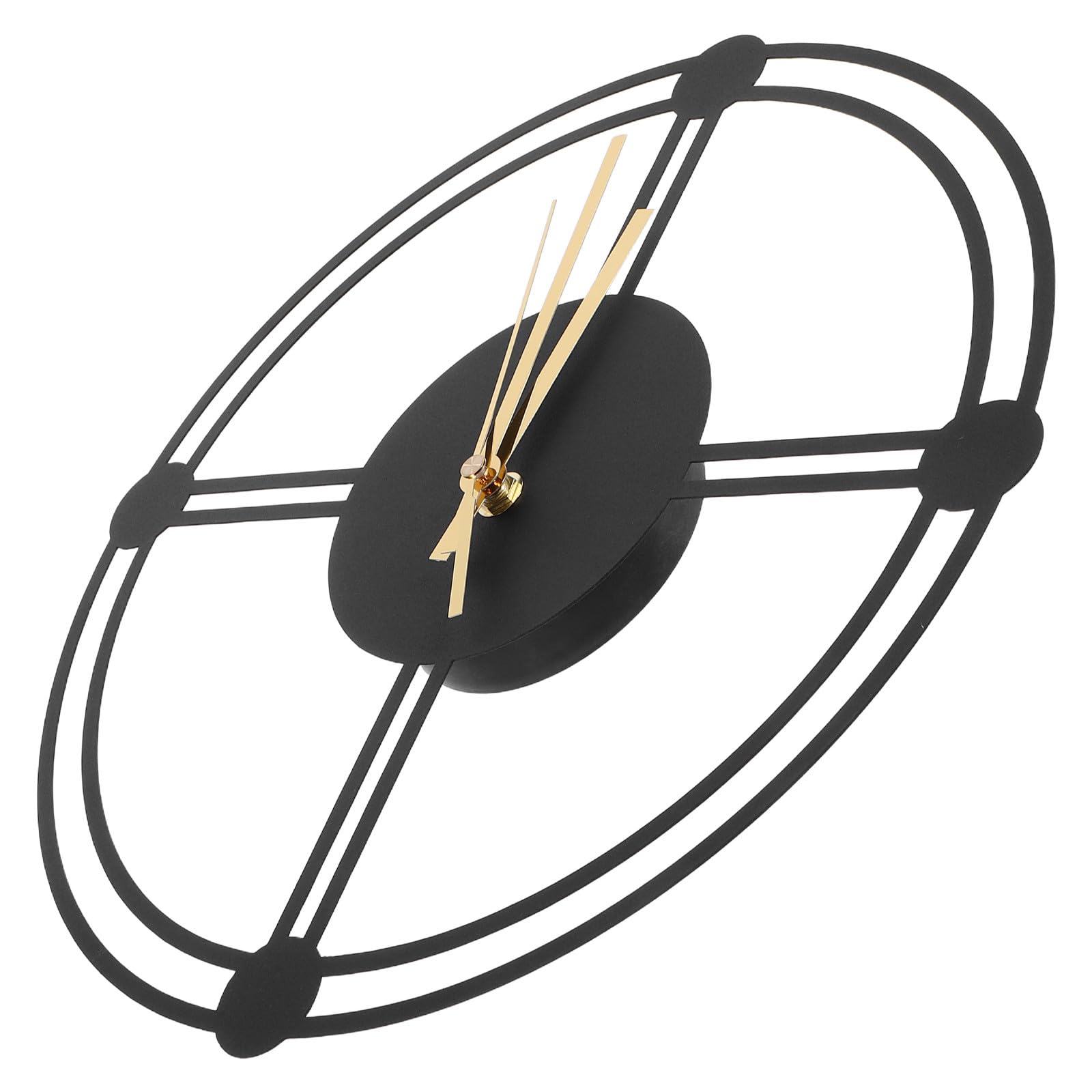 Reloj de pared de hierro forjado elegante minimalista LIFKICH negro