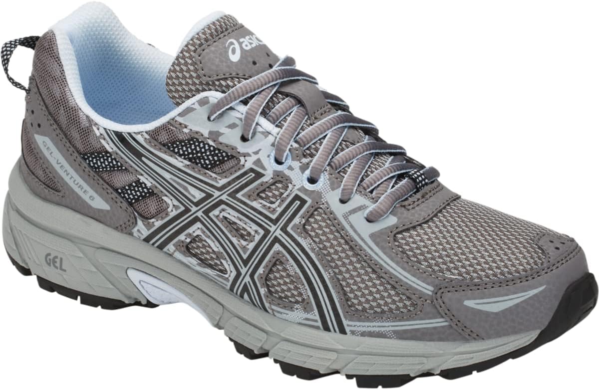 ASICS Women's Gel-Venture 6 Running-Shoes 10 Carbon/Soft Sky