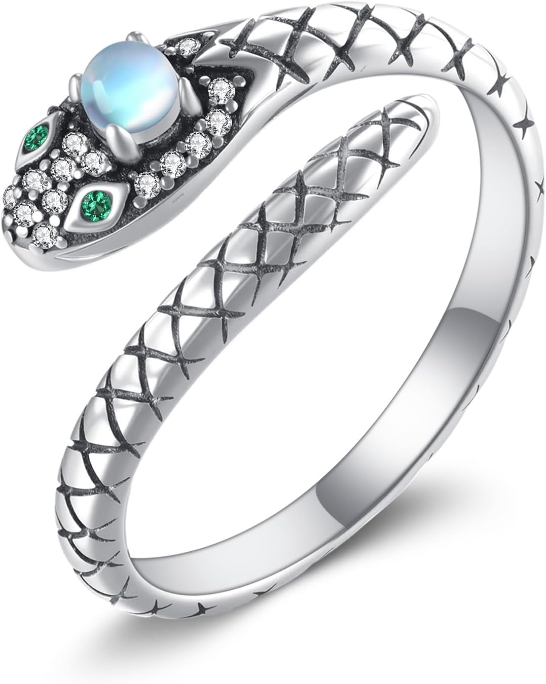 Snake Ring for Women 925 Sterling Silver Snake Adjustable Open Ring Jewelry Gifts for Women Mom