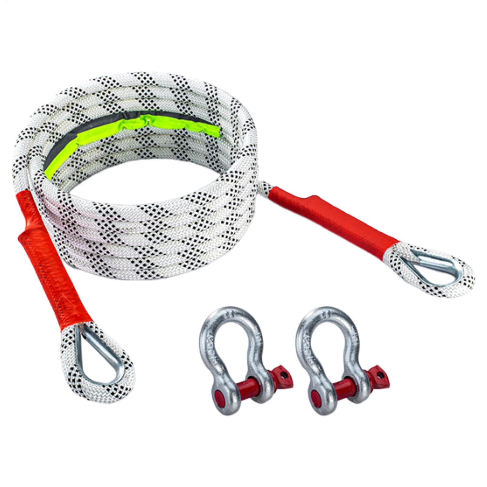 Kit de récupération de corde de remorquage - Corde de remorquage kinetíc | Sangle de remorquage excellente allongement | Remorque haute résistance | Cordes de récupération pour le sable, la neige, les
