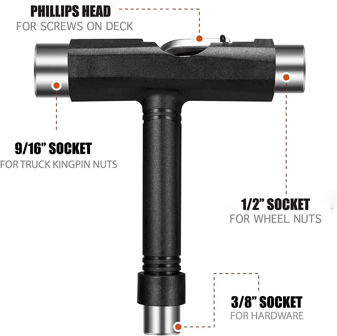Atom Skates Outdoor Quad Roller Wheels / 4 Wheels Atom Pulse Lite 62x33 Red Bundle with Tool
