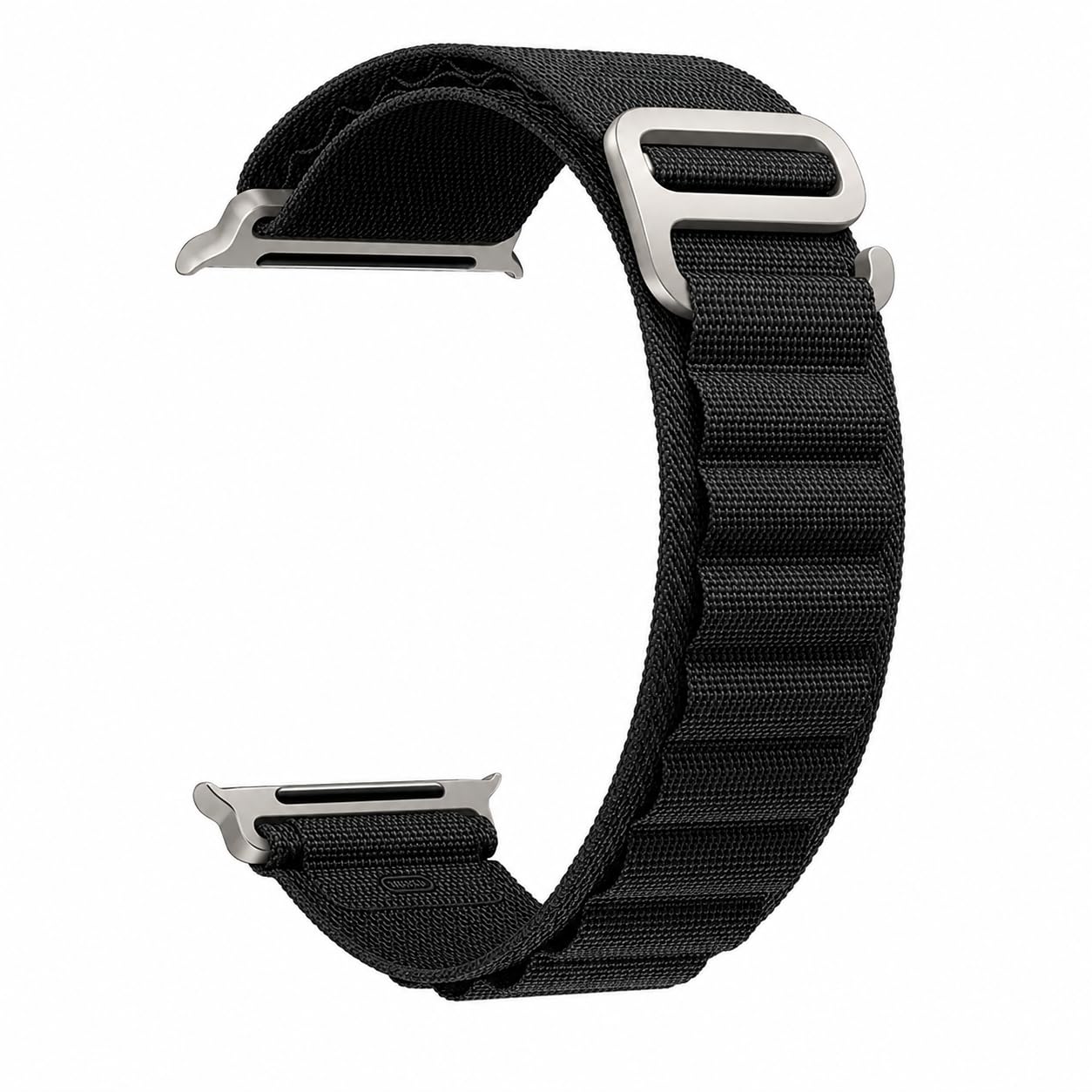WOWMAX Alpine Loop Smart Watch Strap with Metal G-Hook Buckle, Premium Nylon Sports Watch Band, Adjustable Breathable Wrist Band for 49mm/45mm/44mm/42mm Smart Watches (Black) s-picture-13
