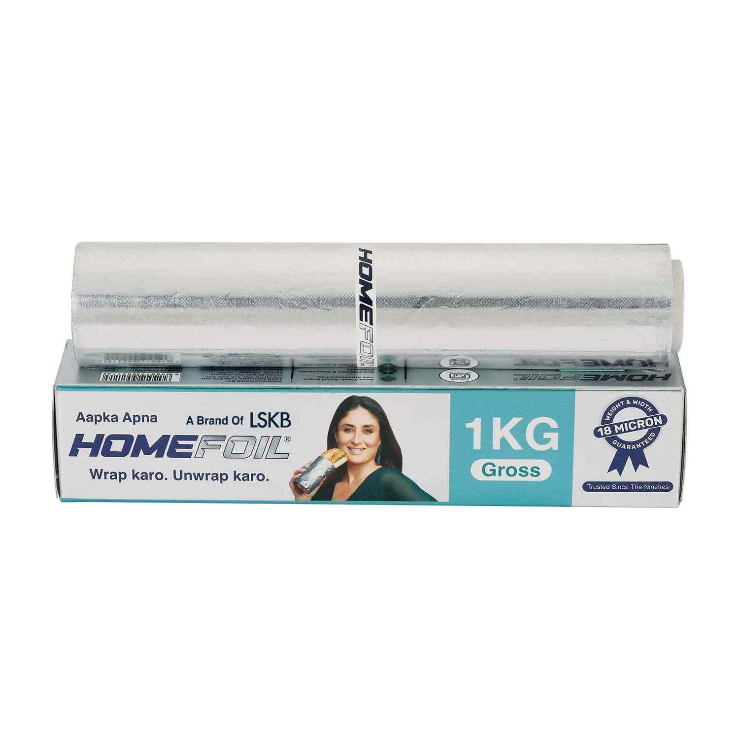 HOMEFOIL 1 Kg Gross Embossed Aluminium Foil | 18 Micron Thickness | Keeps Food Fresh | Perfect for Food Wrapping, Packing, Storing and Serving | 48.64 Meters Net Guaranteed Length-picture-32