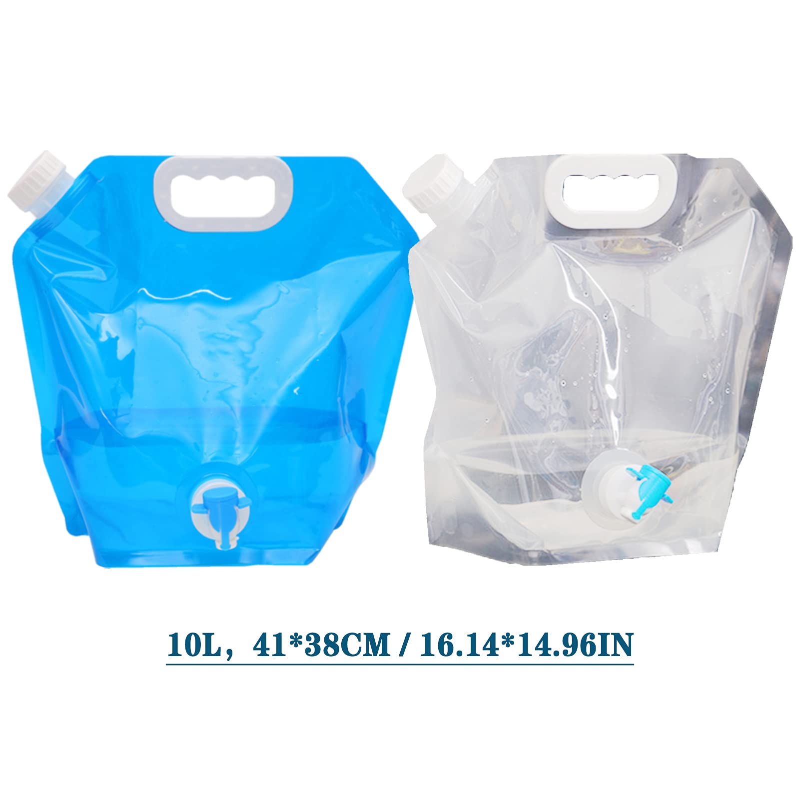 Portable Folding Water Bag With Faucet, Outdoor Water Storage Water Bag, No Leakage Can Be Frozen, Suitable For Camping, Picnic, Barbecue, Hurricane, Flood, Earthquake Combination Of 10l Faucet