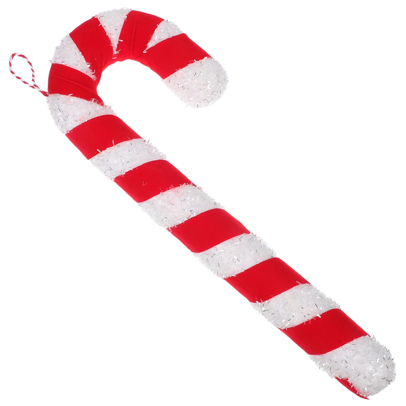 Décoration canne à sucre mousse rouge et blanche ornement suspendu grand format réutilisable