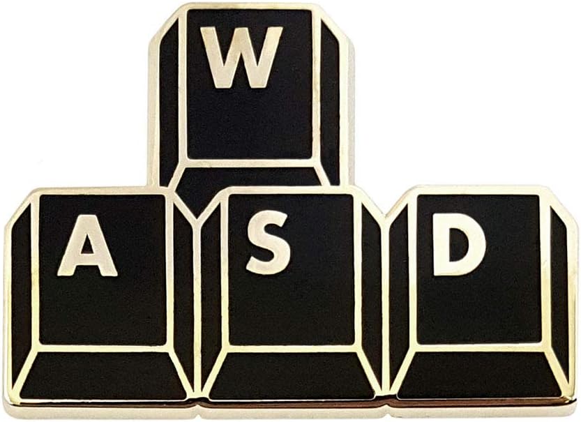 Gamer 'WASD' Keyboard Buttons Enamel Lapel Pin