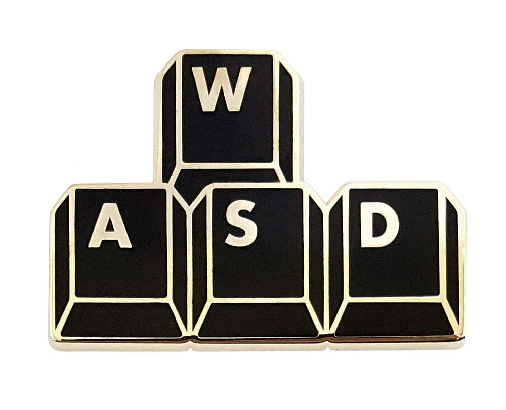 Gamer 'WASD' Keyboard Buttons Enamel Lapel Pin