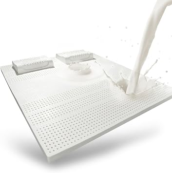 NaKeah 100% Natural Latex Mattress Topper - Soft Body Massage Mattress- 2.5cm/1 inch Medium Firmness,2.5cm,180x200cm