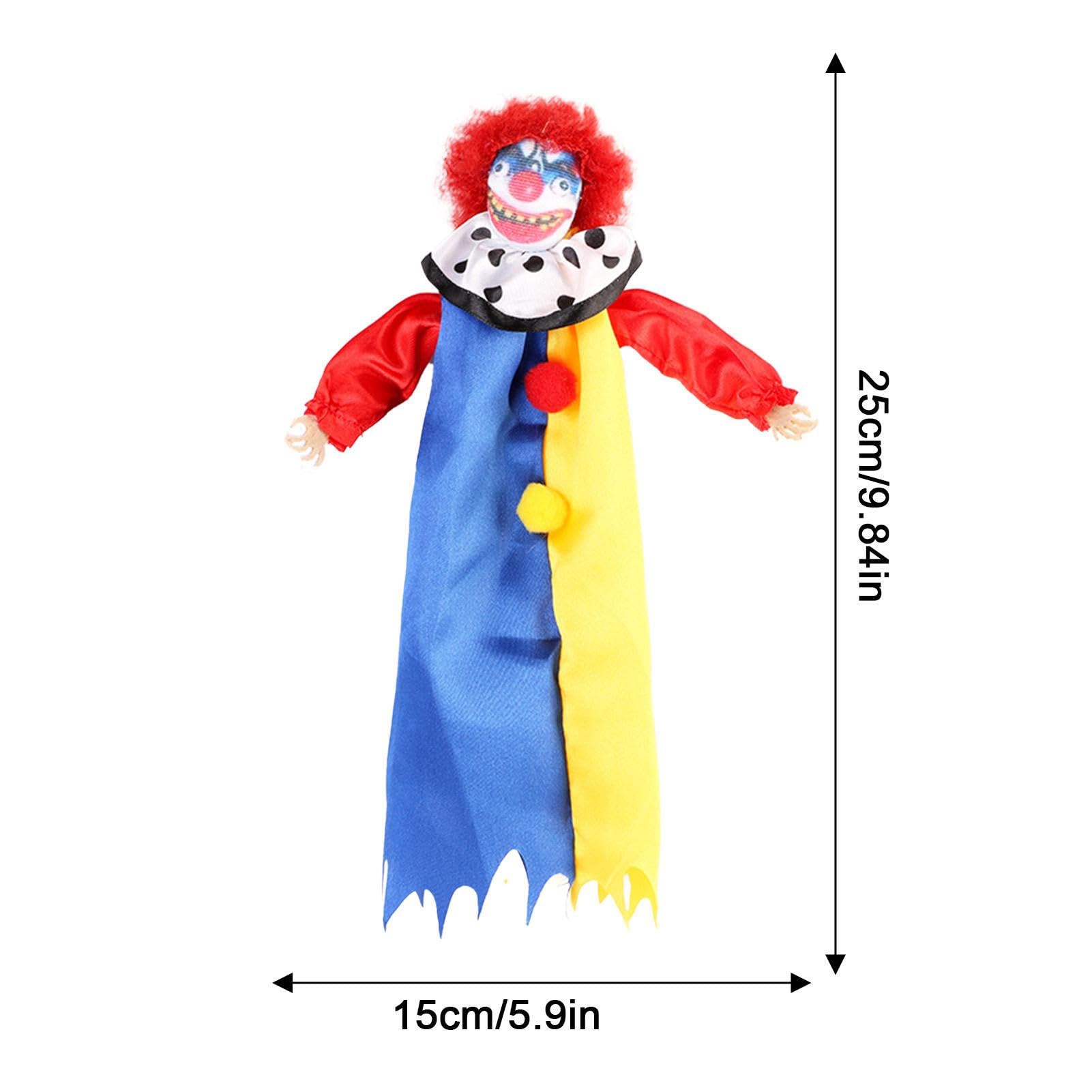 Décoration Halloween Suspendue - Visage De Clown Fantôme Effrayant (70x100 Cm) - Pour Porte, Fenêtre, Fête - En Tissu Et Plastique