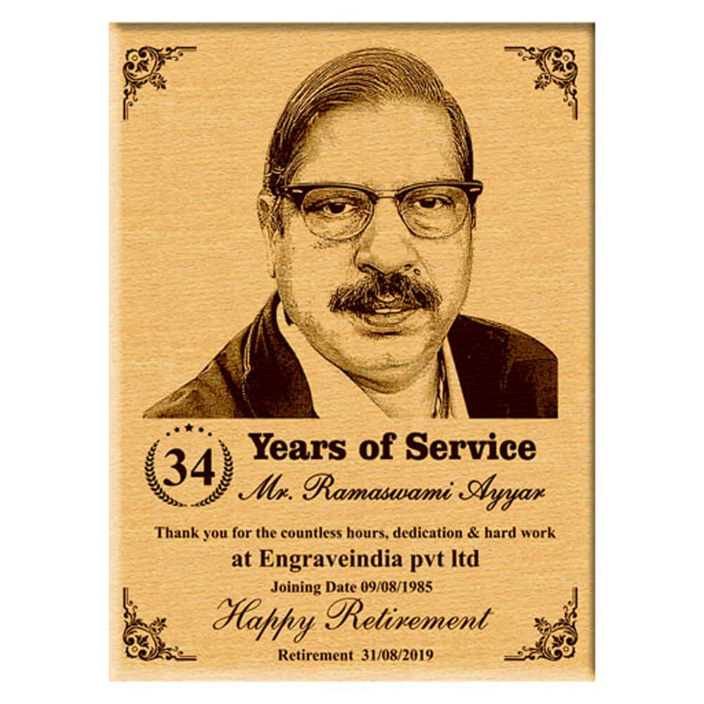 Amazing gifts Adorable Gift For Retirement - Personalize Engraved Wooden Plaque 9X7(Wall Mount, Pack Of 1)-picture-22