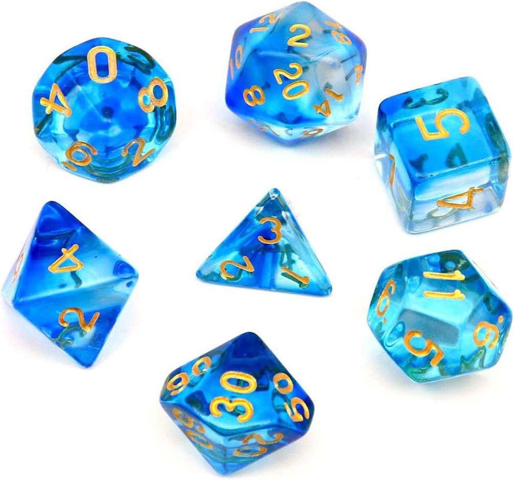 Yourandoll 7個 D10 サイコロ D12 16mm D4 D6 D 多面体のダイス D8
