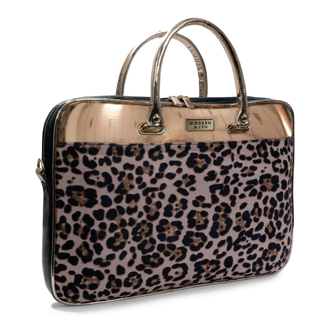 Modern Myth Lit Leopard! Cheetah Print & Metallic Rosegold Laptop Sleeve Bag For Up To 15" Laptop/Macbook (B09NRXV955) Amazon Price History, Amazon Price Tracker