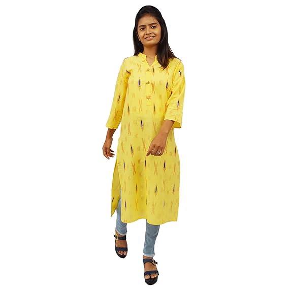 yellow kurtis amazon