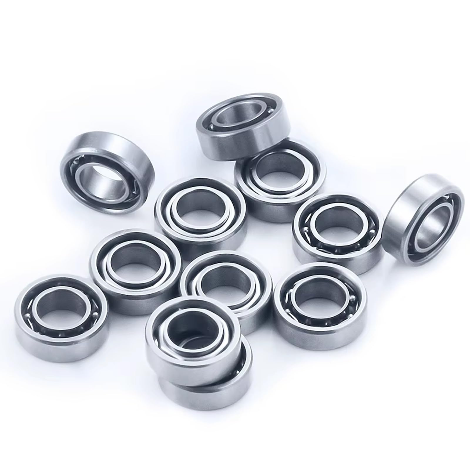 RC Bearing Components For WPL C14 C24 C34 C44 For MN D90 For MN-90 For MN99S 12Pcs Metal Wheel Hubs Axle 3x6x2mm Bearing Set RC Crawler Car Parts