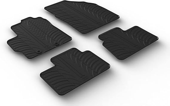 Gummimatten Set Für FIAT Grande Panda MHEV 2025 - 4-teilig Mit Reifenprofil