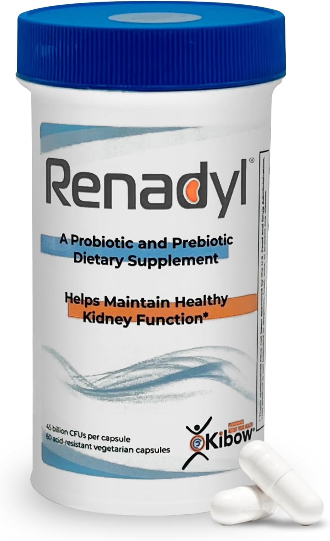 Renadyl (Formerly Named Kibow Biotics) For Kidney Health (60 Caps = One Month Supply) Brand: Kibow Biotech