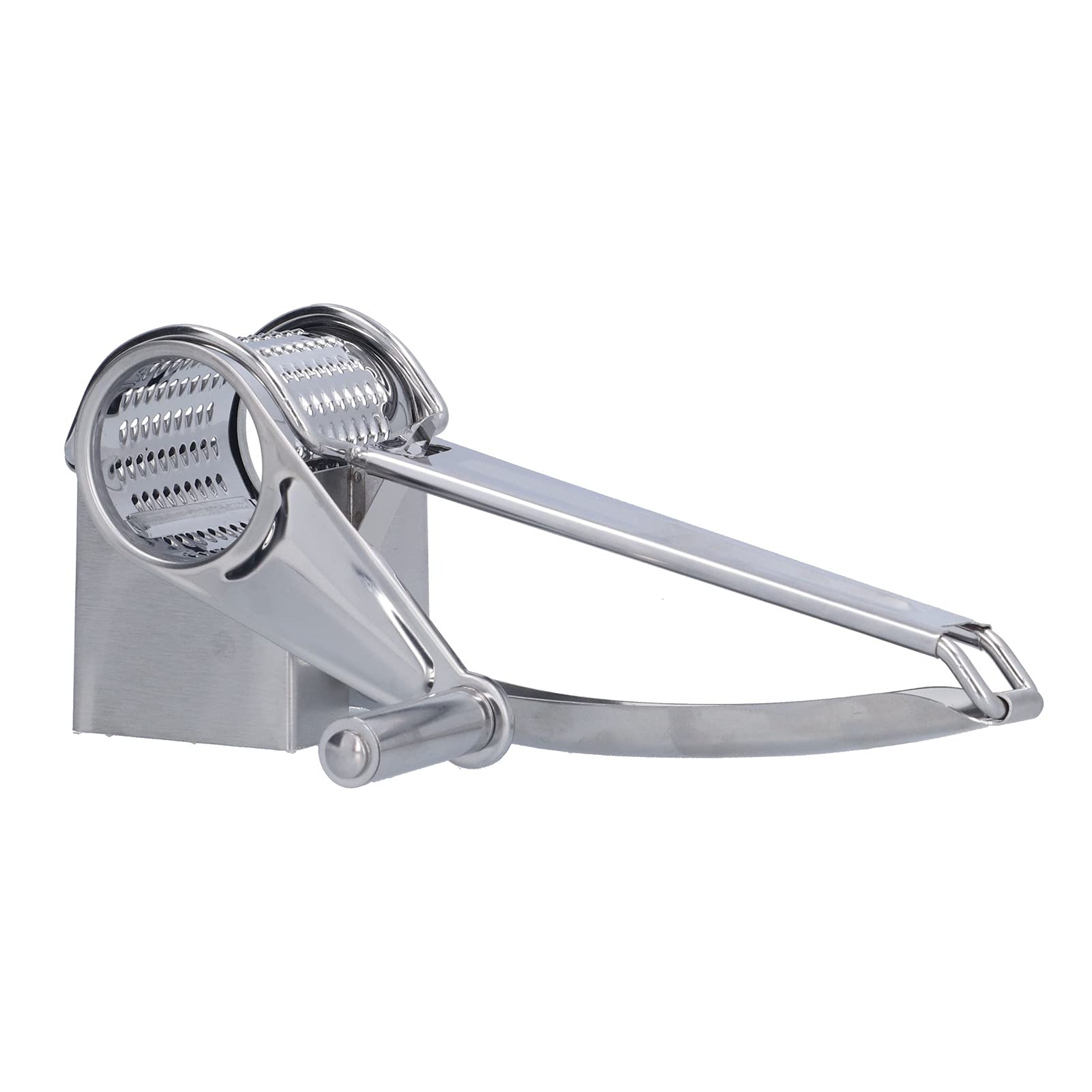 Râpe à Fromage Poignée Rotative en Acier Inoxydable Déchiqueteuse pour Ménage Poulet Fromage Noix Noix