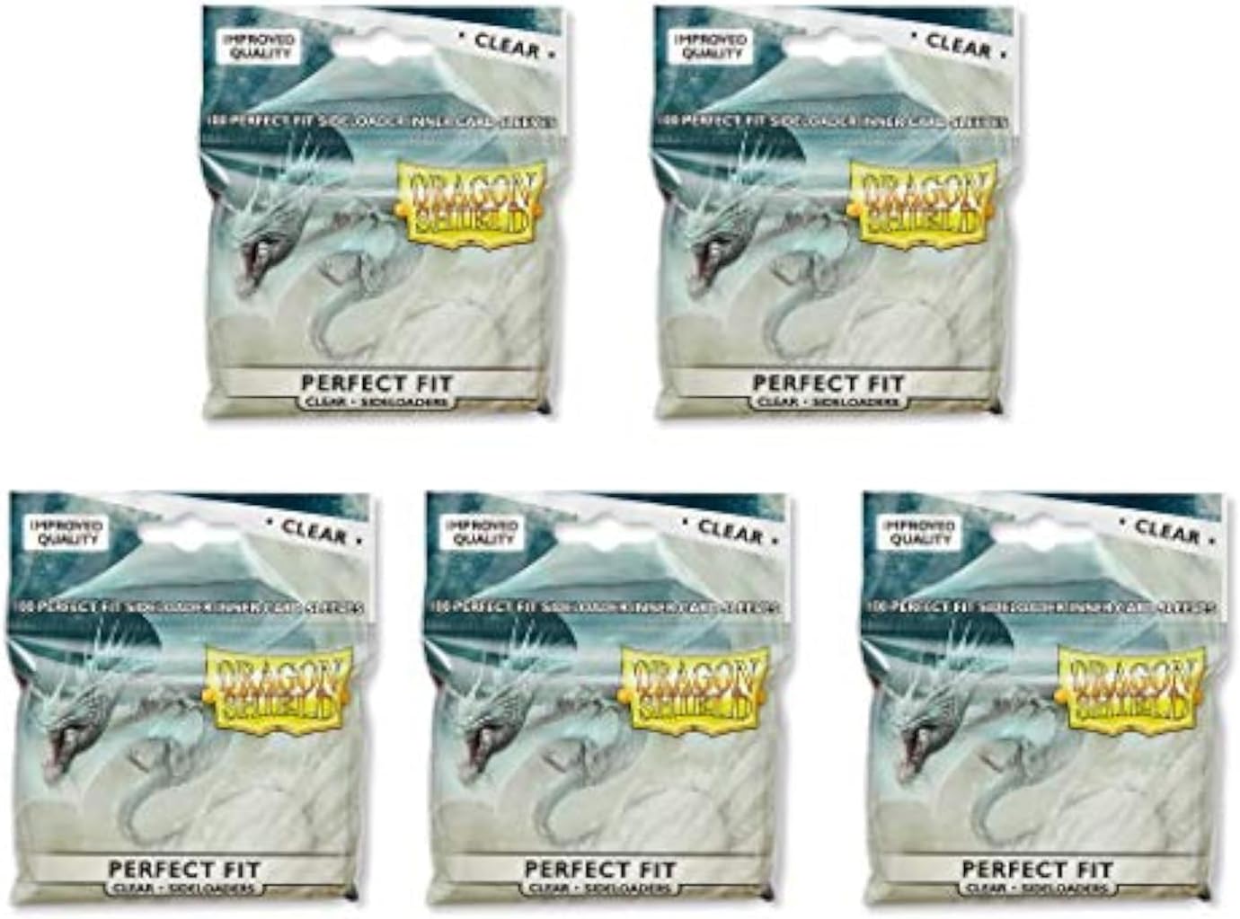 5 Packs Inner Sleeve Sideloader Clear Standard Size 100 ct Card Sleeves Value Bundle!