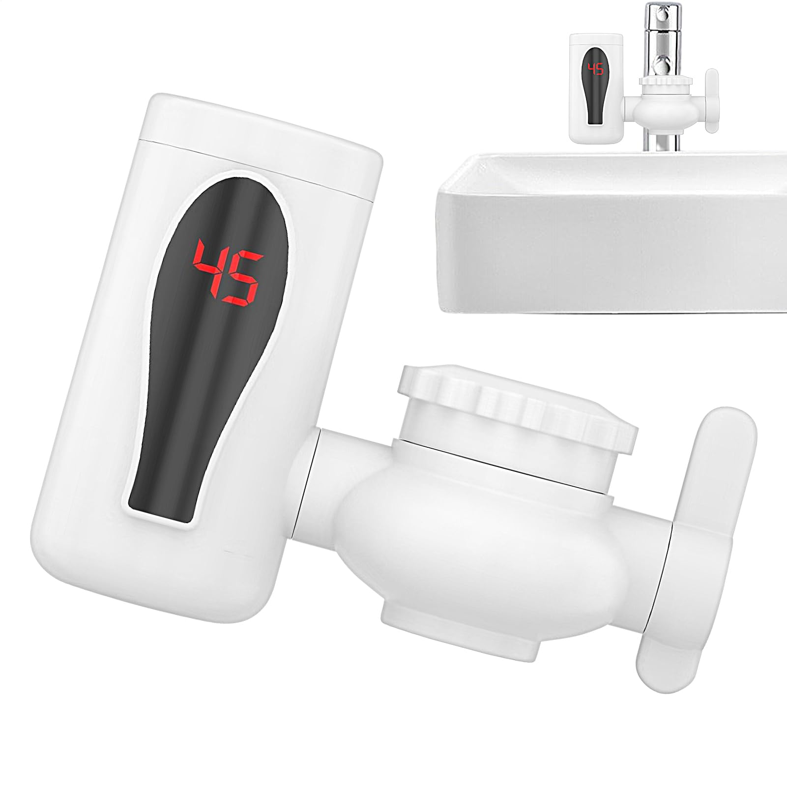Robinet chauffant instantané à LED pour cuisine et lavabo de camping