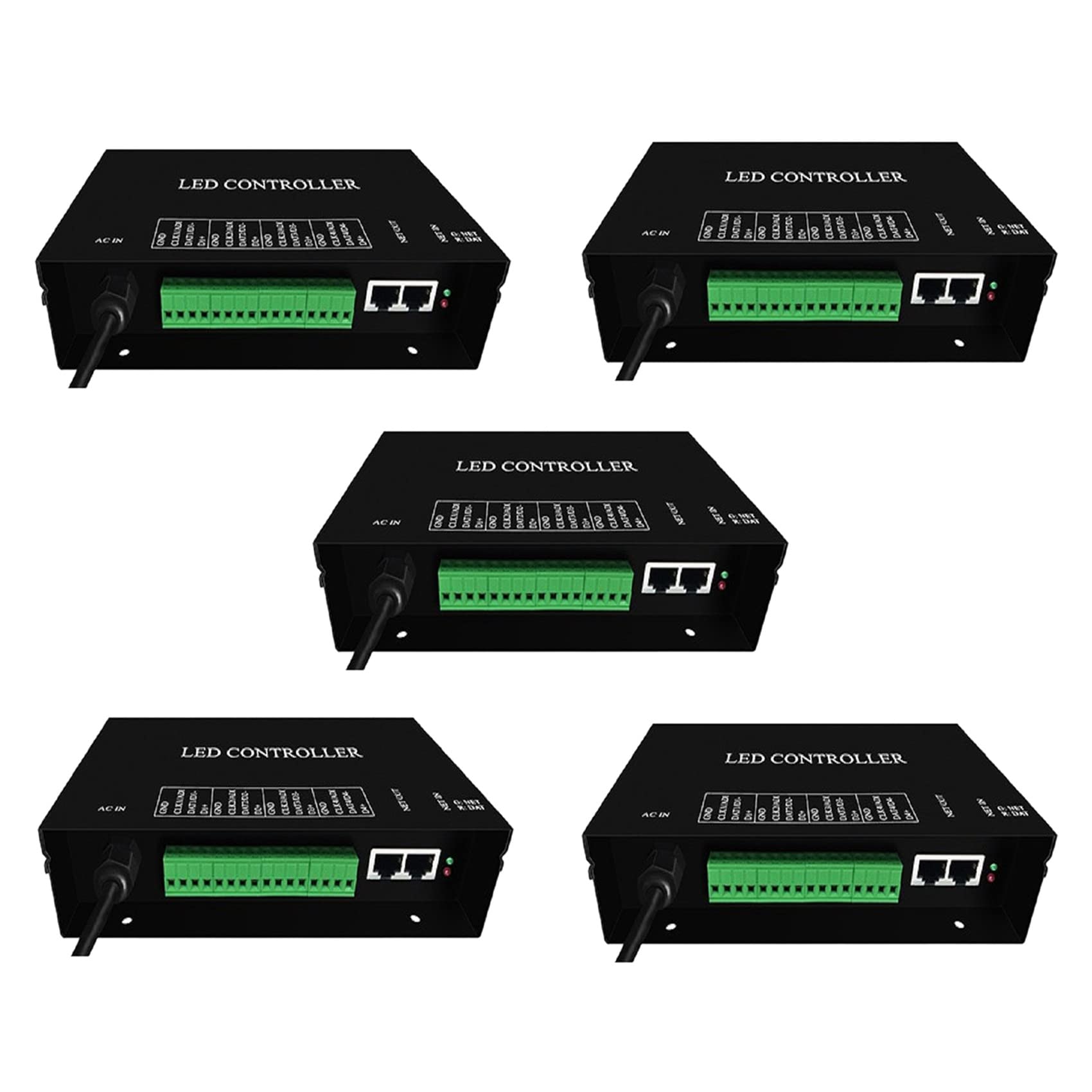 Controlador Artnet H802RA de 4 puertos para control de 4096 píxeles LED WS2811 y WS2801 8