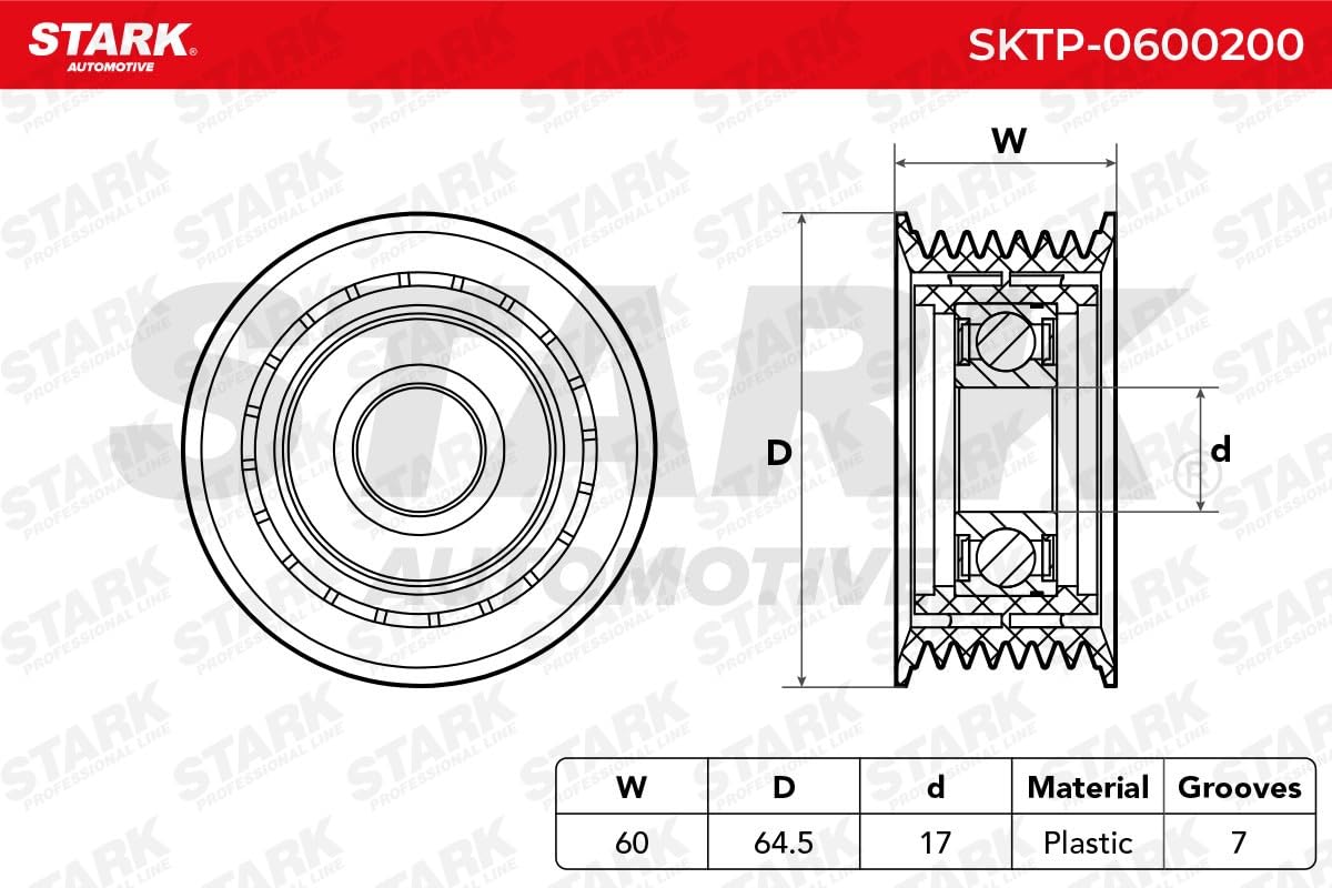 STARK SKTP-0600200 Rullo tenditore cinghia Poly-V