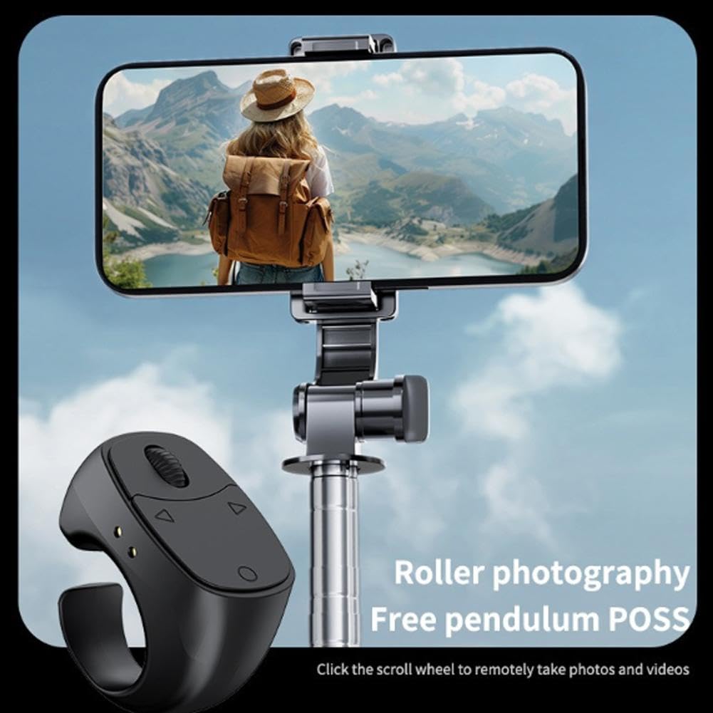 Bague de télécommande Bluetooth sans fil – Anneau de défilement et clic pour TikTok iPhone Android contrôleur vidéo télécommande caméra avec écran LED