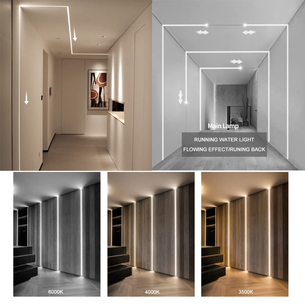 10M 24V WS2811 COB acqua che scorre bianco naturale flusso a cavallo indirizzo LED strip luci 360LED/M nastro flessibile con controller SP636E RC1 4Zone Remote 24V 200W alimentazione