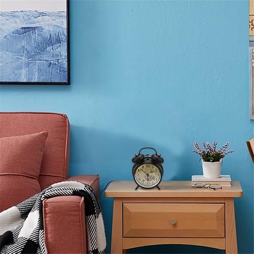 Miniatura 4 de TBIIEXFL Reloj despertador retro vintage de 4 pulgadas con alarma fuerte y luz nocturna