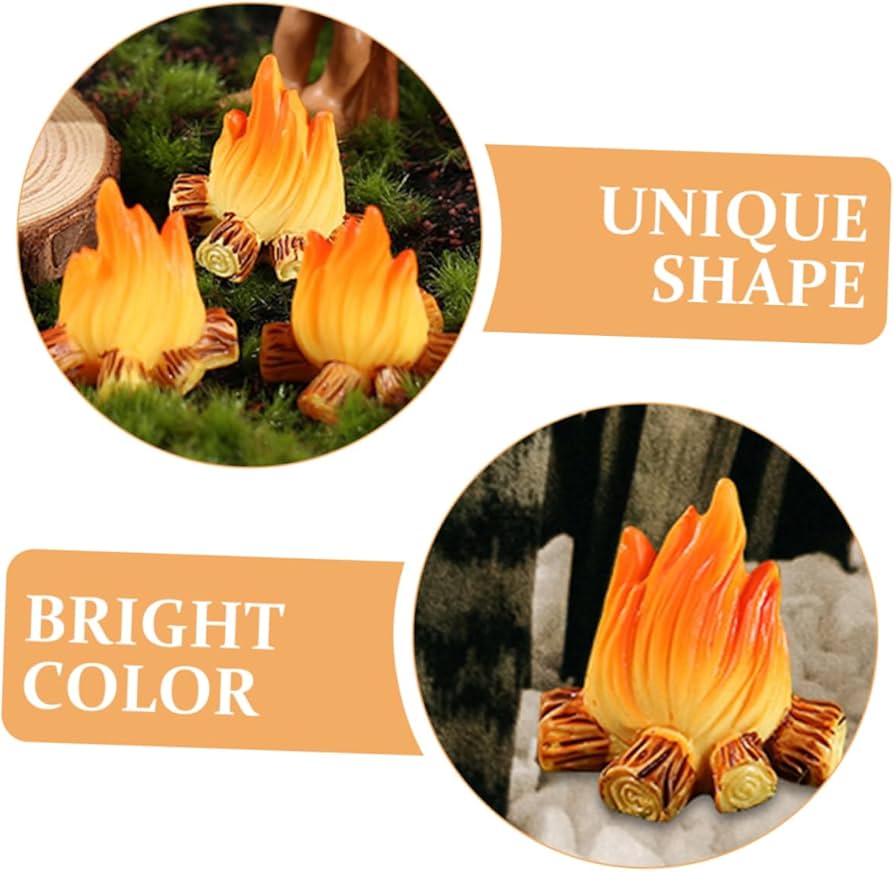 ガラス細工ミニチュアキャンプファイヤー ガラス細工ミニチュアキャンプファイヤー