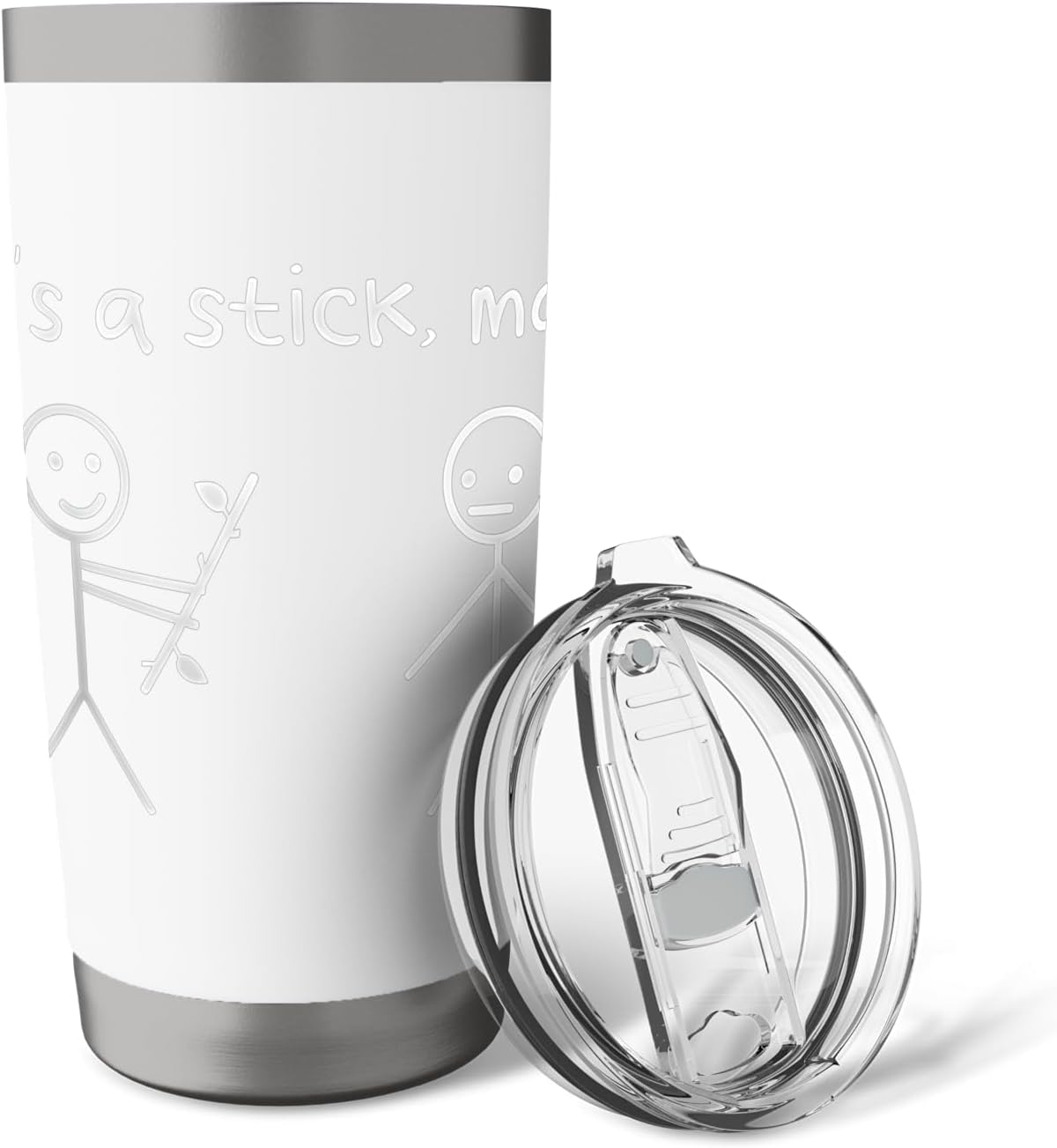 It's a Stickman Stick Figure Graphic Printed Cool Funny Stainless Steel Insulated Tumbler image 5