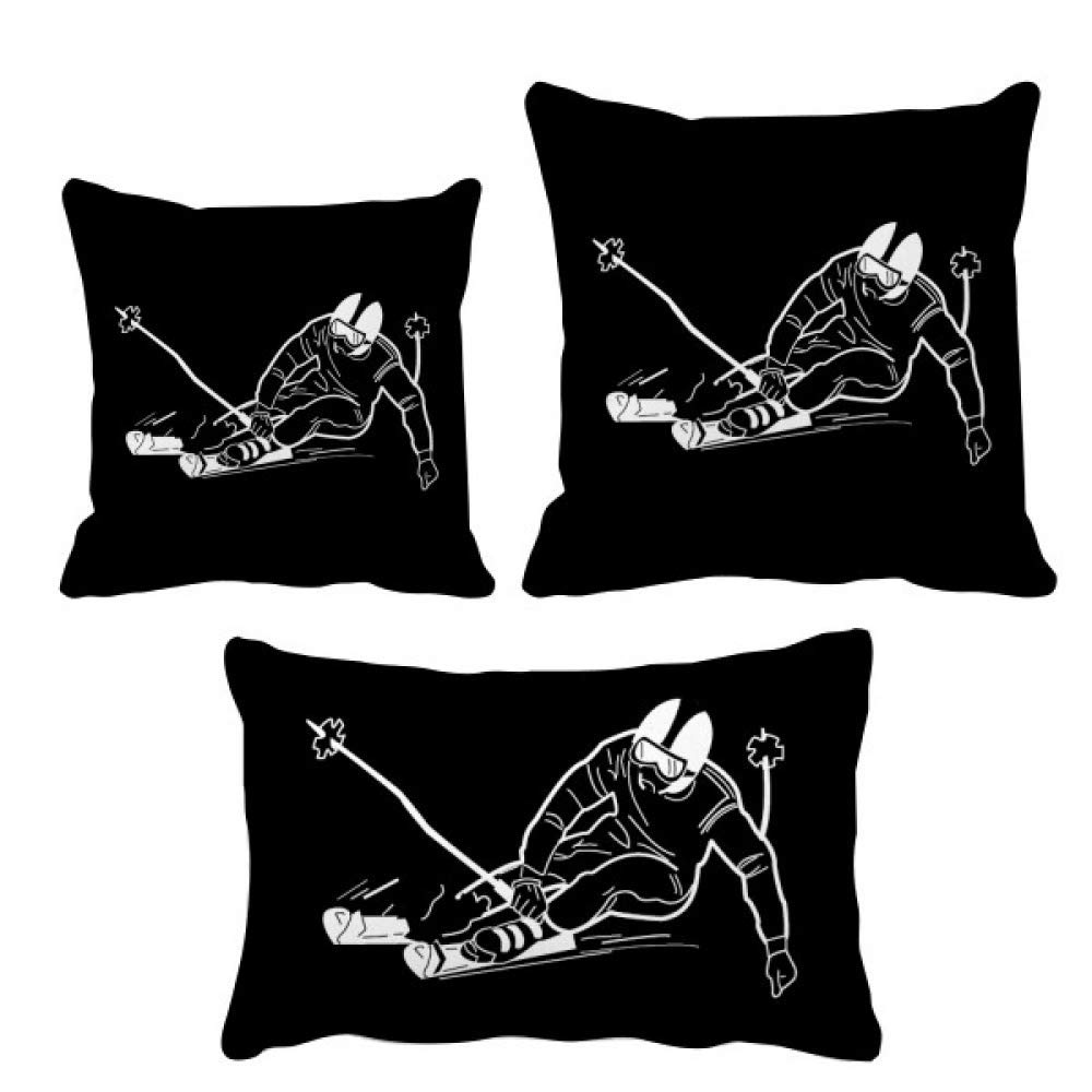 Coussin ski de fond noir pour soulager le dos sur canapé avec insert ferme