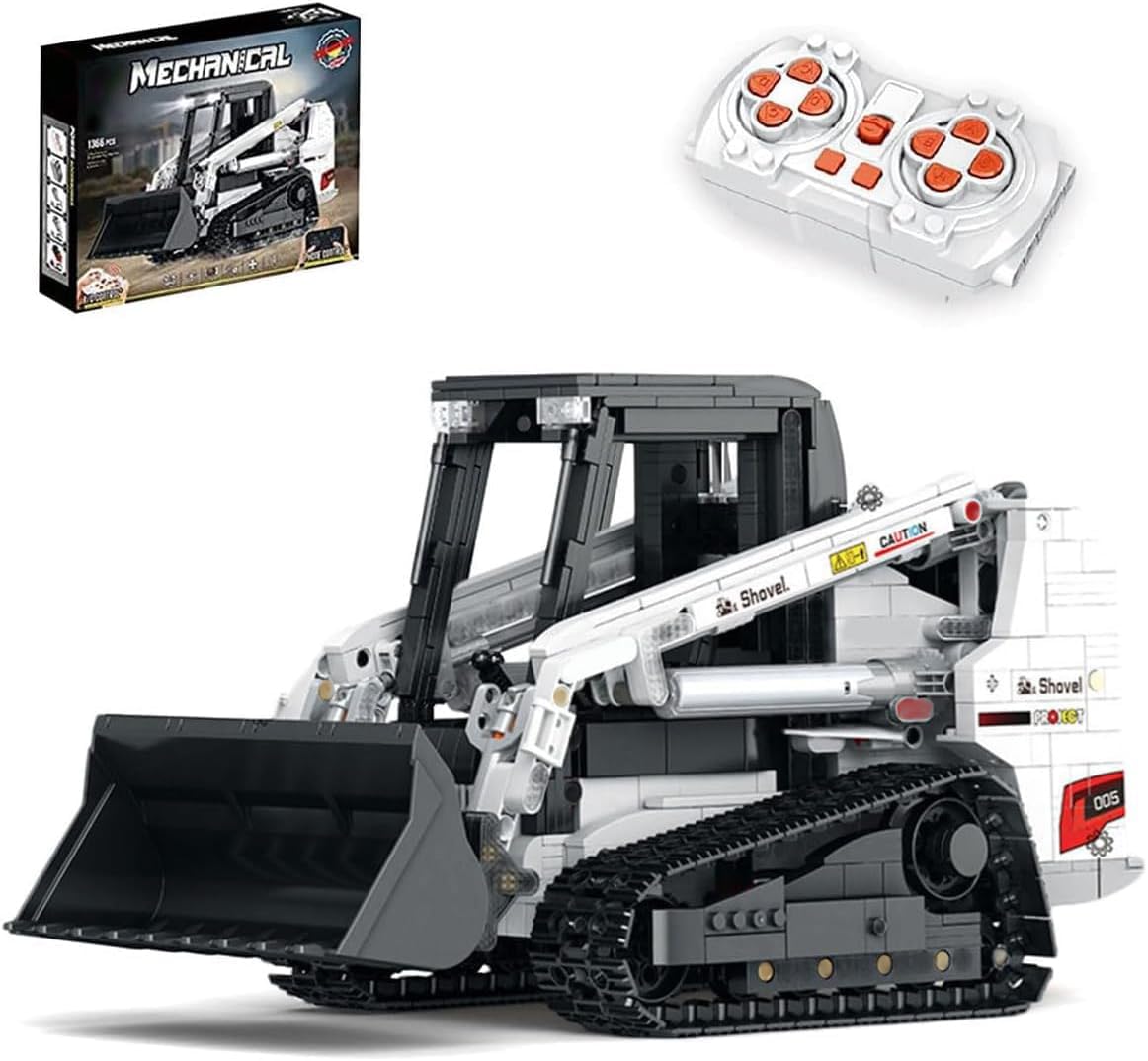 Technology Loader Building Blocks Kit, 2.4G/APP Control Skid Steer Loader with Motor, 1366 Pieces Truck Vehicle Building Set Compatible with Major Brands