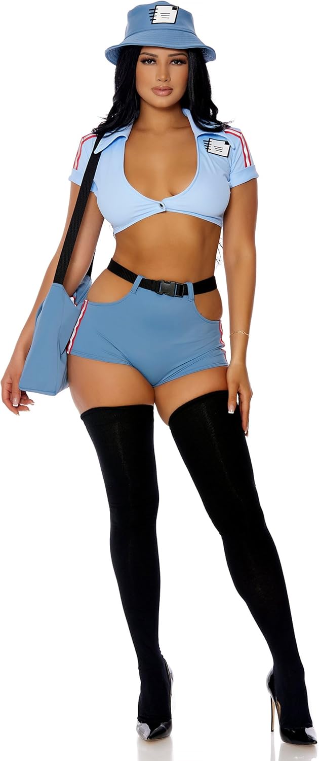Forplay womens Keep Me Posted Sexy Postal Delivery Costume - Image 3