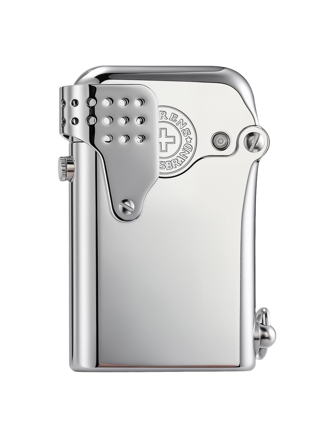 Vintage Windproof Retro Soft-Flame Silver Kerosene Lighter Refillable Automatic Ignition Camping Luxury Gifts for Husband Dad Boyfriend Collectible