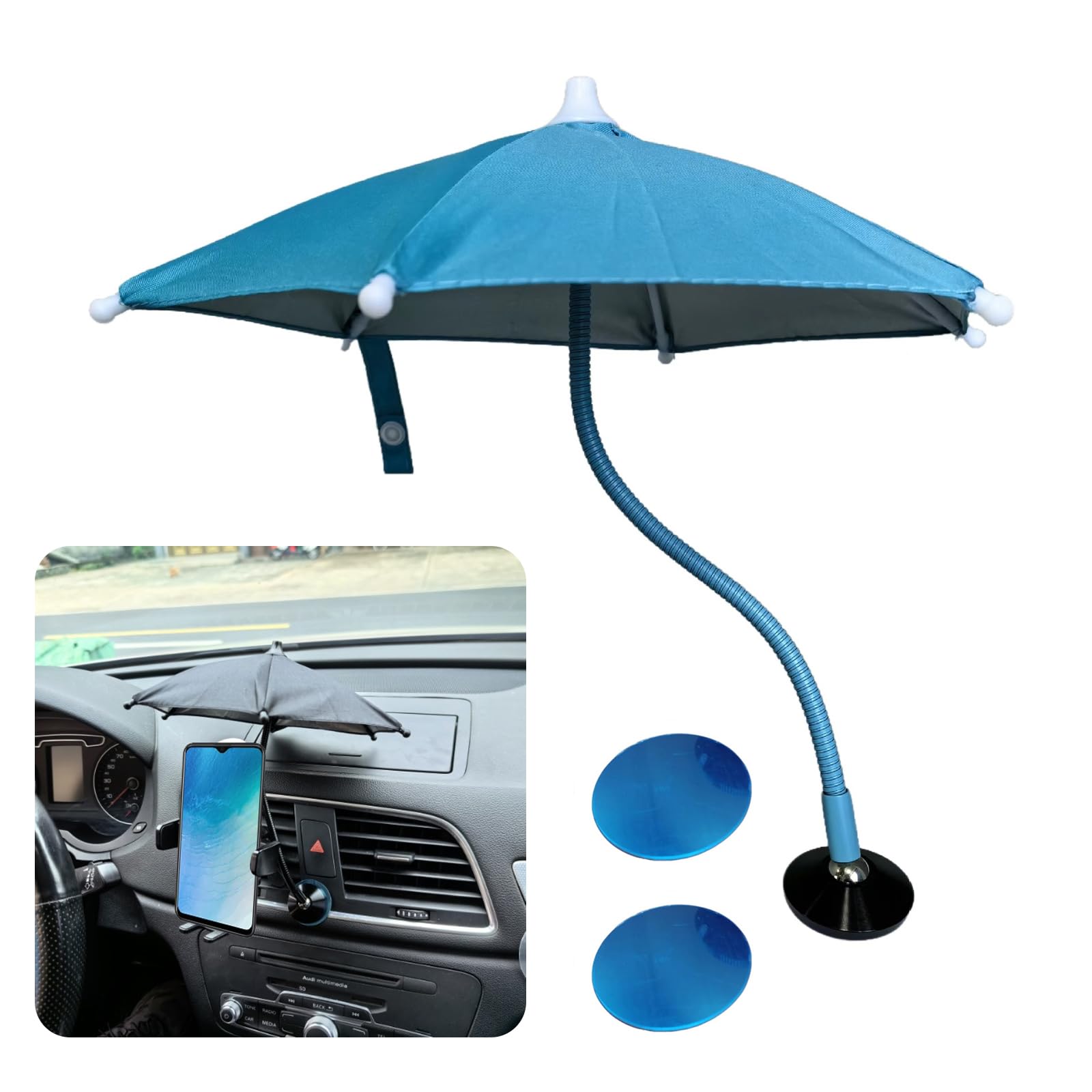 Pare-soleil Pour Téléphone De Voiture/vélo - Anti-UV Et Anti-éblouissement - En ABS - Dimensions 14,5 X 9 Cm - Clip Simple - 6