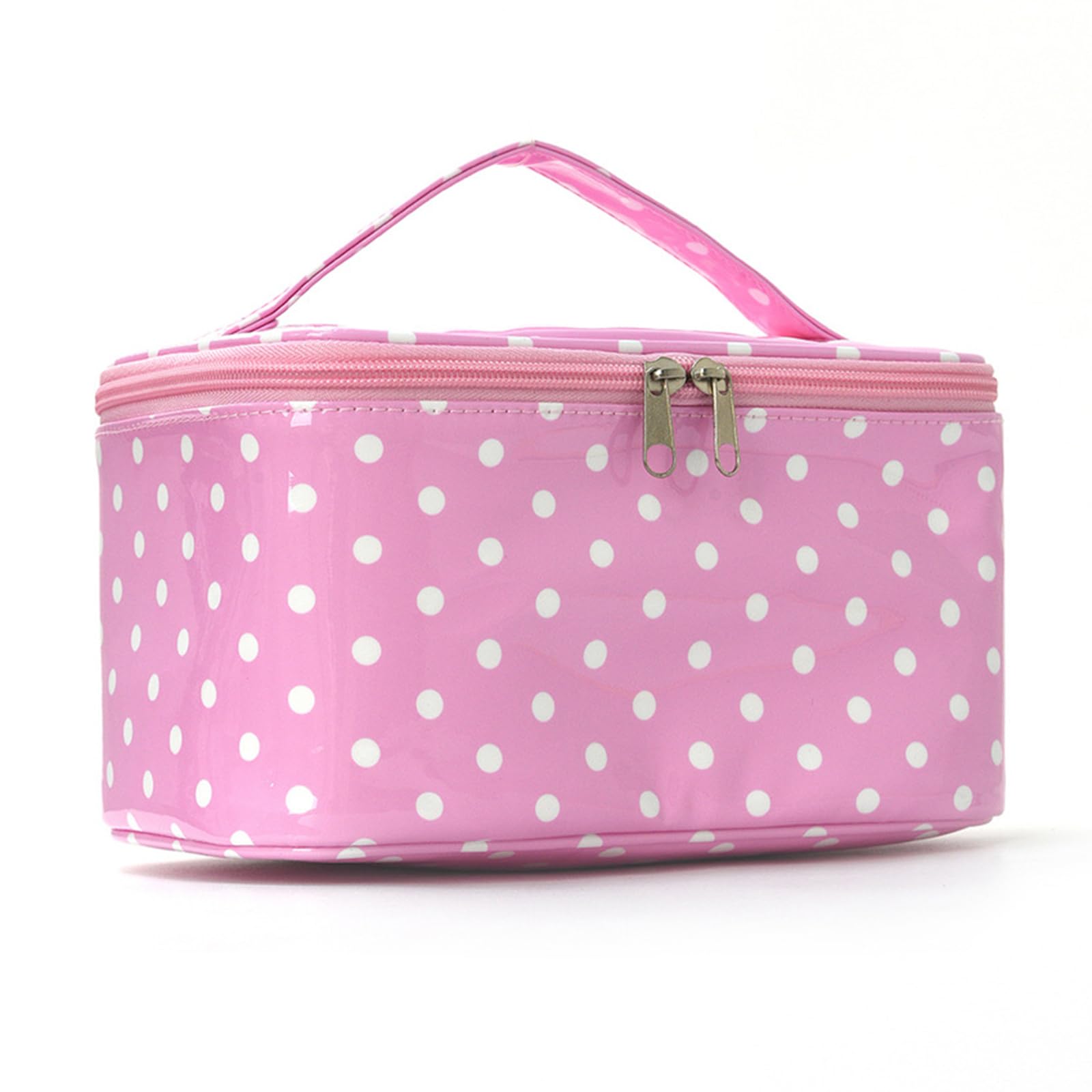 Damski PU Polka-Dot Boho Tote organizer duża pojemność (niebieski) | EcoGleam Organizer o dużej pojemności Boho Polka-Dot PU niebieski; 5 torebek do przechowywania w zestawie; poliuretan;